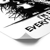 Schattigee zwarte kat het is prima ik ben prima al poster (Hoek)