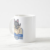 Schattigee zwarte kat Ik doe wat ik wil Koffiemok (Voorkant links)