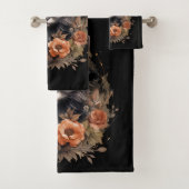 Schattigee zwarte kat in een heks Pet Bad Handdoek (Insitu)