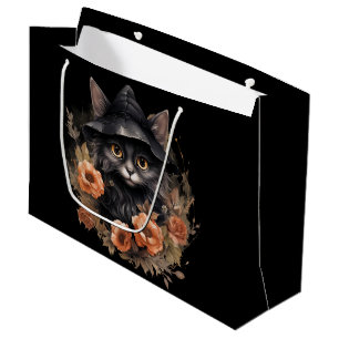 Schattigee zwarte kat in een heks Pet Groot Cadeauzakje