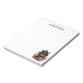 Schattigee zwarte kat in een heks Pet Notitieblok (Linkerzijde)