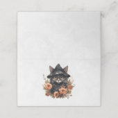 Schattigee zwarte kat in een heks Pet Plaatskaartje (Buitenkant ongevouwen)