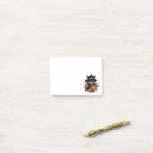 Schattigee zwarte kat in een heks Pet Post-it® Notes (Op bureau)