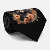 Schattigee zwarte kat in een heks Pet Stropdas (Opgerold)