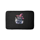Schattigee zwarte kat in heks Pet - magische Hallo Badmat