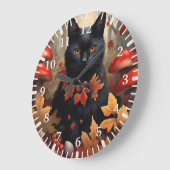 Schattigee Zwarte Kat in Herfstbos Grote Klok (Hoek)