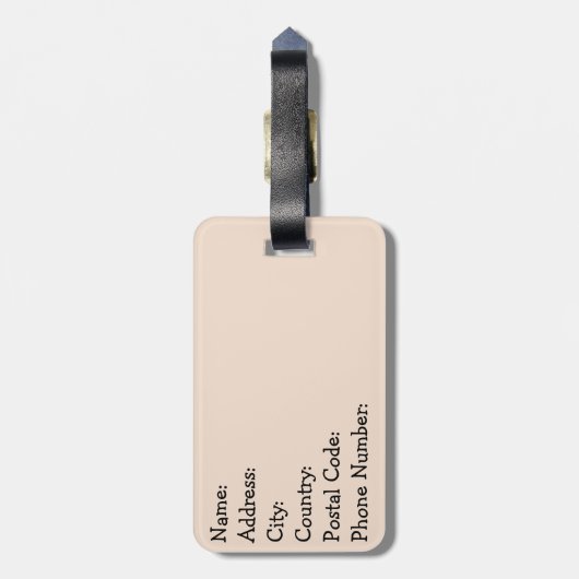 Schattigee zwarte kat in Mid Century stijl Bagagelabel (Achterkant verticaal)