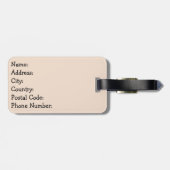 Schattigee zwarte kat in Mid Century stijl Bagagelabel (Achterkant horizontaal)