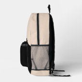 Schattigee zwarte kat in Mid Century stijl Bedrukte Rugzak (Rechts)