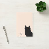 Schattigee zwarte kat in Mid Century stijl Post-it® Notes (Kantoor)