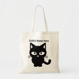 Schattigee Zwarte Kat Kat Halloween Kind Vriendeli Tote Bag