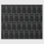Schattigee Zwarte kat kitten spooktacular fun clas Cadeaupapier (Vlak)