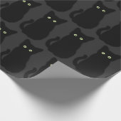 Schattigee Zwarte kat kitten spooktacular fun clas Cadeaupapier (Hoek)