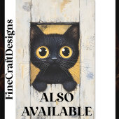 Schattigee Zwarte Kat Kitten Verbergen Peeking AQ6 Tissuepapier