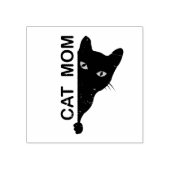 Schattigee zwarte kat mam rubberstempel (Afrduk)