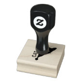 Schattigee zwarte kat mam rubberstempel (Stempel)