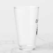 Schattigee Zwarte Kat Mama Cartoon Moederdag Glas (Rechts)