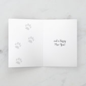 Schattigee Zwarte Kat Meowy Kerst Huisdier Vakanti Feestdagen Kaart (Binnen)