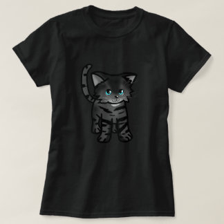Schattigee zwarte kat met blauwe ogen T-shirt