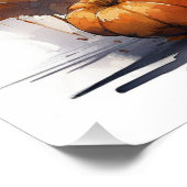 Schattigee zwarte kat met een groot zwart Pet Perfect Poster (Hoek)