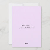 Schattigee zwarte kat met een heks Pet Halloween Feestdagenkaart (Achterkant)