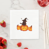 Schattigee zwarte kat met heks Pet, vleermuizen en Servet (Insitu)