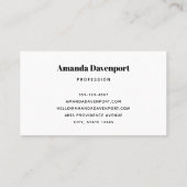 Schattigee zwarte kat met Pet van een heks Visitekaartje (Achterkant)