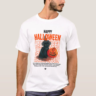 Schattigee zwarte kat met pompoen | Spooky Happy H T-shirt