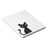 SCHATTIGEE ZWARTE KAT NOTITIEBLOK BRIEFPAPIER (Schuin)