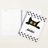 Schattigee zwarte kat op maat planner (Display)