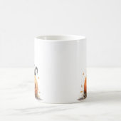 Schattigee zwarte kat op pompoen Halloween Koffiemok (Center)