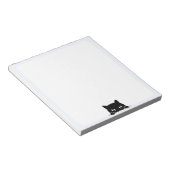 Schattigee zwarte kat Peeking Notitieblok (Schuin)