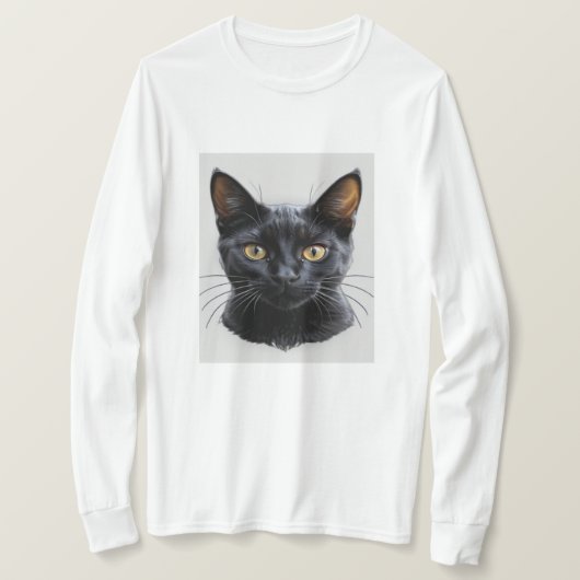 Schattigee zwarte kat sweatshirt (Design voorkant)
