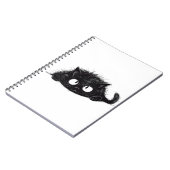 Schattigee Zwarte Kat tekening Notitieboek (Linkerzijde)
