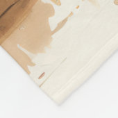 Schattigee Zwarte Kat Waterverf Kunst Fleece Deken (Hoek)