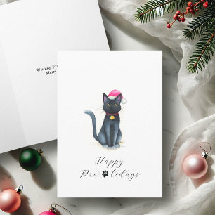 Schattigee Zwarte Kat Xmas Kaarten