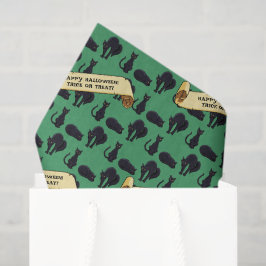 Schattigee zwarte katten blij met Halloween! Trick Tissuepapier