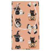 Schattigee zwarte katten en geesten klein cadeauzakje (Achterkant)