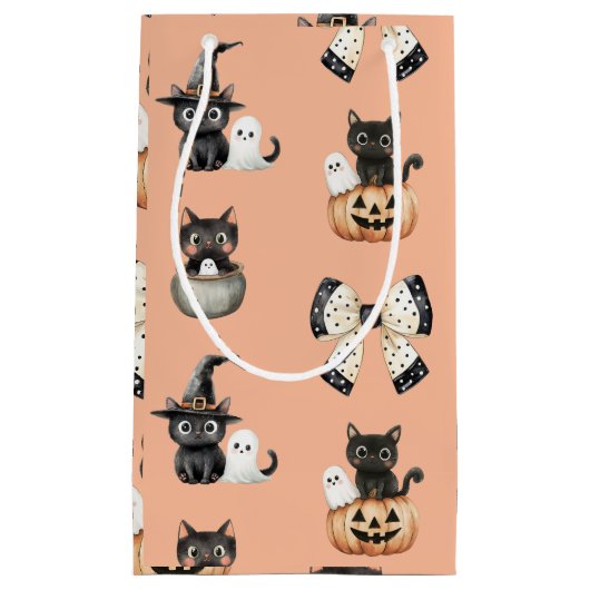Schattigee zwarte katten en geesten klein cadeauzakje (Voorkant)