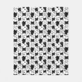 Schattigee zwarte katten en Gezegden Fleece Deken (Voorkant)