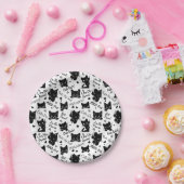 Schattigee zwarte katten en Gezegden Papieren Bordje (Feest)