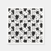 Schattigee zwarte katten en Gezegden Servet (Voorkant)