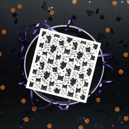 Schattigee zwarte katten en Gezegden Servet