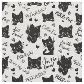 Schattigee zwarte katten en Gezegden Stof (Close Up)