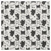 Schattigee zwarte katten en Gezegden Stof (Swatch)