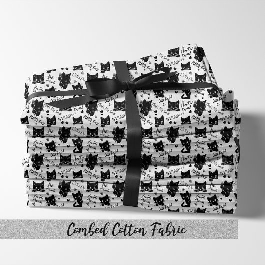 Schattigee zwarte katten en Gezegden Stof