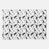 Schattigee zwarte katten en vleermuizen patroon pl theedoek (Horizontaal)