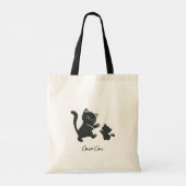 Schattigee zwarte katten grappig dansen tote bag (Achterkant)