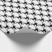 Schattigee zwarte katten Halloween inpakpapier (Hoek)