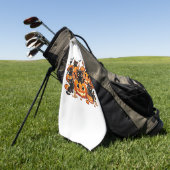 Schattigee zwarte katten in pompoenen Halloween Ni Golfhanddoek (Groen)